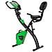 Cyclette Pieghevole 2 In 1, Resistenza Magnetica Regolabile 8 Livelli, Bici Da Fitness Con Sensore Di Frequenza Cardiaca, Elastici Per Braccia, Schermo Lcd, Volano 2.5kg, Verde - Foto miniatura 1