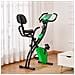 Cyclette Pieghevole 2 In 1, Resistenza Magnetica Regolabile 8 Livelli, Bici Da Fitness Con Sensore Di Frequenza Cardiaca, Elastici Per Braccia, Schermo Lcd, Volano 2.5kg, Verde - Foto miniatura 7