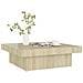 Tavolino Da Salotto Rovere Sonoma 90x90x28 Cm In Truciolato - Foto miniatura 3