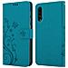 Cadorabo Custodia Compatibile Con Samsung Galaxy A90 5g In Blu Fiore - Coperchio Protettivo In Design Floreale Con Chiusura Magnetica, Funzione Stand E Slot Per Carte - Foto miniatura 8