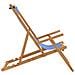 Sdraio Pieghevole da Spiaggia in Legno Massello di Teak Blu - Foto miniatura 2