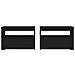 Comodini 2 pz con Luci LED Neri 60x35x40 cm - Foto miniatura 3