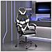 Sedia da Gaming Girevole Poggiapiedi Nero e Bianco Similpelle - Foto miniatura 1