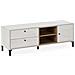 Mobile Tv Javea 2 Cassetti E 1 Porta, Color Bianco E Legno, 136,5 Cm (larghezza) 40 Cm (profonditá) 47 Cm (altezza) - Foto miniatura 1