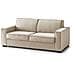 Divano Letto Abigail, Divano A 2 Posti Large, 100% Made In Italy, Sofà Soggiorno Con Apertura Girevole, In Tessuto Imbottito, Con Braccioli Standard, Cm 200x95h90, Beige - Foto miniatura 2