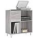 Mobile Porta Dischi Grigio Sonoma 84,5x38x89 Legno Multistrato - Foto miniatura 2