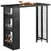 Tavolo Alto Bar Tavolo Da Pranzo Tavolo Da Balcone Penisola Cucina Nero 120x50x105cm Fwt100-sch - Foto miniatura 1