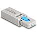 20923 Clip Sicura Bloccaporte + Chiave Usb Tipo A Blu, Grigio Plastica 6 Pz - Foto miniatura 2