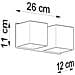 Lampada A Parete Quad 2 Bianco Sl. 0656 - Moderno Lampade Da Parete Bianco 11x26x12 Cm - Foto miniatura 7