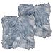 Set Di 2 Cuscini Lubha Finta Pelliccia 42 X 42 Cm Blu Scuro Tinta Unita - Foto miniatura 3