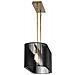 Lampadario Contemporaneo Linara Acciaio Nero Ottone Naturale Ottone 5 Luci E27 - Foto miniatura 5