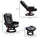 Set Poltrona Relax E Pouf Poggiapiedi, Girevole A 360° E Reclinabile, Similpelle Pu - Foto miniatura 3