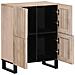 Credenza 60x34x75 Cm In Legno Massello Di Mango - Foto miniatura 2