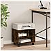 Supporto Per Stampante Con Ruote Rovere Fumo 41x32x34,5 Cm - Foto miniatura 2