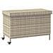 Contenitore da Giardino con Ruote Grigio Chiaro Polyrattan - Foto miniatura 1