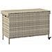 Contenitore da Giardino con Ruote Grigio Chiaro Polyrattan - Foto miniatura 4