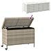 Contenitore da Giardino con Ruote Grigio Chiaro Polyrattan - Foto miniatura 8