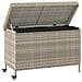 Contenitore da Giardino con Ruote Grigio Chiaro Polyrattan - Foto miniatura 9