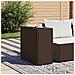 Tavolino Giardino Piano Vetro Marrone 58x27,5x55 Cm Polyrattan - Foto miniatura 3