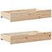 Cassettoni Letto con Ruote 2 pz 90x55x17 cm Legno Massello Pino - Foto miniatura 1
