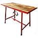 Banco Da Lavoro Per Officina - Tavolo Pieghevole In Legno E Acciaio Per Il Fai Da Te - 120 Cm (l) X 62,5 (p) Cm X 83 Cm (h) - Foto miniatura 1