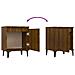 Lusso Casadino -  Comodino Con Gambe In Metallo Rovere Marrone 40x30x50 Cm - Foto miniatura 4