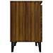 Lusso Casadino -  Comodino Con Gambe In Metallo Rovere Marrone 40x30x50 Cm - Foto miniatura 6