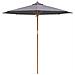 Parasol da giardino  Grigio scuro 240x260 cm in Bamboo - Foto miniatura 4