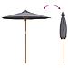 Parasol da giardino  Grigio scuro 240x260 cm in Bamboo - Foto miniatura 6