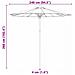 Parasol da giardino  Grigio scuro 240x260 cm in Bamboo - Foto miniatura 7