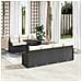 Set divani da giardino a 8 pezzi  con cuscini in rattan poliestere nero, Divano da giardino a 2 posti  con cuscini in rattan poliestere nero - Foto miniatura 2