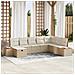 Set Divano da Giardino 8 Pezzi con Cuscini Beige in Polyrattan - Foto miniatura 2