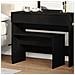 Sgabello da Toeletta Rovere Nero 70x35x45 cm Legno Ingegnerizzato - Foto miniatura 3
