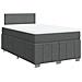 Giroletto a Molle con Materasso Grigio Scuro 120x190cm Tessuto - Foto miniatura 3