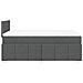 Giroletto a Molle con Materasso Grigio Scuro 120x190cm Tessuto - Foto miniatura 7