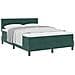 Letto Box Spring con Materasso Verde Scuro 140x200 cm Velluto - Foto miniatura 1