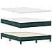 Letto Box Spring con Materasso Verde Scuro 140x200 cm Velluto - Foto miniatura 6