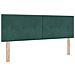 Letto Box Spring con Materasso Verde Scuro 140x200 cm Velluto - Foto miniatura 7
