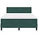 Letto Box Spring con Materasso Verde Scuro 140x200 cm Velluto - Foto miniatura 8