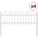 Recinzione per Giardino BOXTEL 4 pz 6,8 x 0,6 m Bianco - Foto miniatura 1