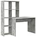 Scrivania Grigio cemento 138.5 x 55 x 143 cm Legno multistrato - Foto miniatura 1