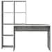 Scrivania Grigio cemento 138.5 x 55 x 143 cm Legno multistrato - Foto miniatura 4