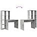 Scrivania Grigio cemento 138.5 x 55 x 143 cm Legno multistrato - Foto miniatura 8