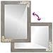 Specchio da bagno con specchio Grigio e Argento 50 x 70 x 3 cm - Foto miniatura 8