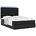 Struttura Letto Pouf con Materasso Nero 140x200 cm Similpelle - Foto miniatura 6