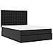 Struttura Letto Pouf con Materasso Nero 140x200 cm Similpelle - Foto miniatura 7