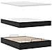 Struttura Letto Pouf con Materasso Nero 140x200 cm Similpelle - Foto miniatura 9