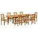 Set da Pranzo per Giardino 9 pcs Marrone 280 x 100 x 75 cm - Foto miniatura 1