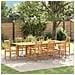 Set da Pranzo per Giardino 9 pcs Marrone 280 x 100 x 75 cm - Foto miniatura 2