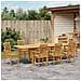 Set da Pranzo per Giardino 9 pcs Marrone 280 x 100 x 75 cm - Foto miniatura 4